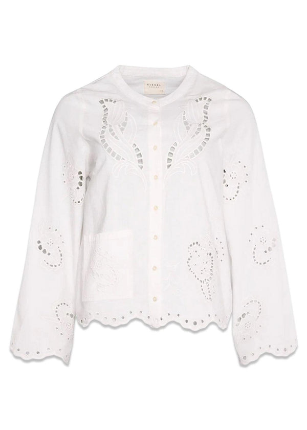 Cecilie Organic Cotton Shirt - Ecru-Blouses-Sissel Edelbo-Butler Loftet