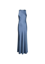 Celinie Heavy Sateen Dress - Smoke Blue-Dress-Neo Noir-Butler Loftet
