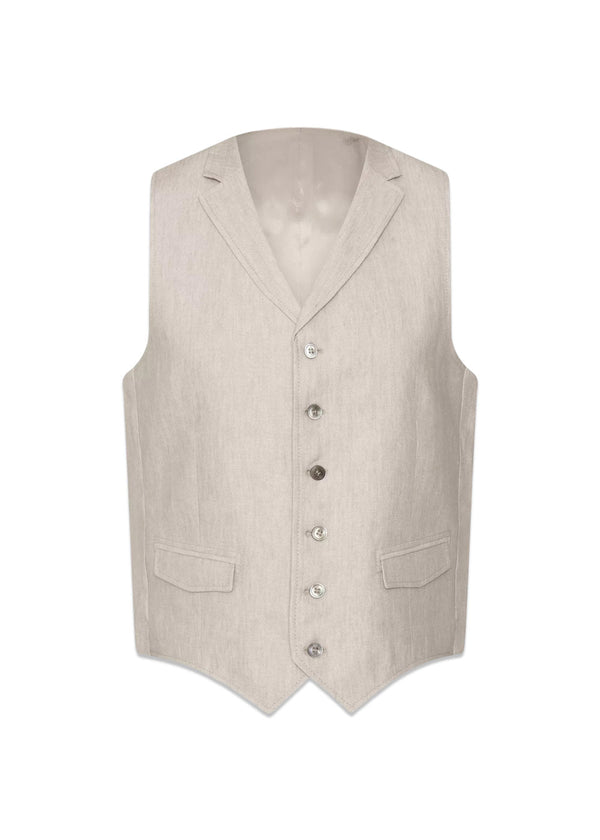 City Waistcoat - White Sand-Blazers-Oscar Jacobson-Butler Loftet