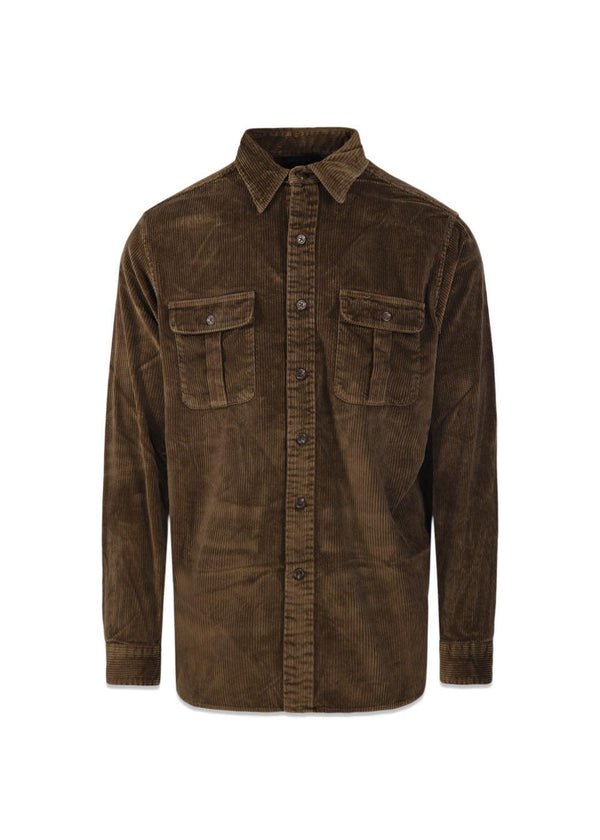 Classic Fit Corduroy Long Sleeve - Brown-Shirts-Ralph Lauren-Butler Loftet