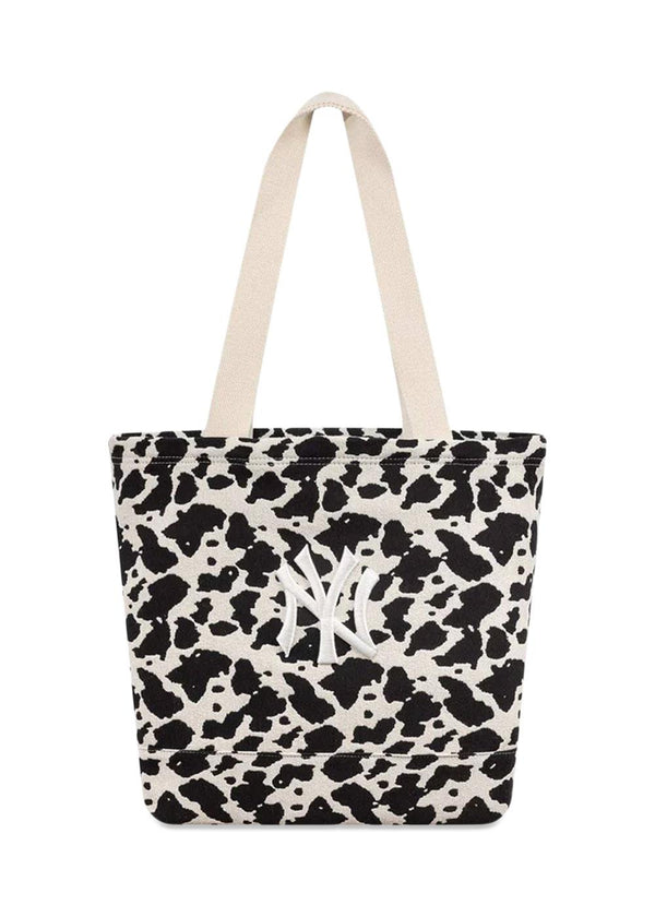 Cow Jacquard Tote Bag - White/Black-Bags-New Era-Butler Loftet