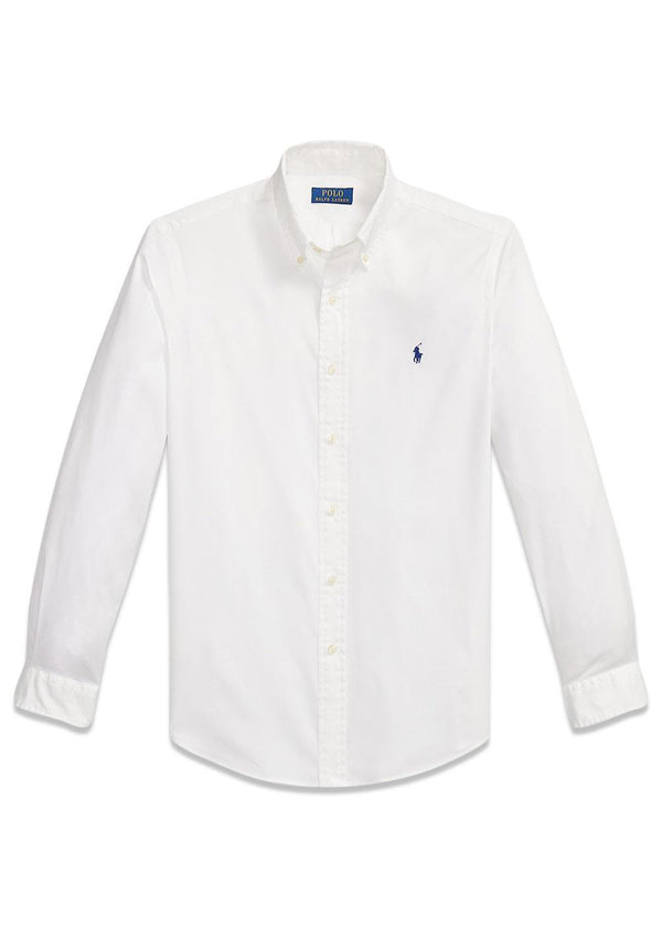 Custom Fit Featherweight Twill Shirt - White-Shirts-Ralph Lauren-Butler Loftet