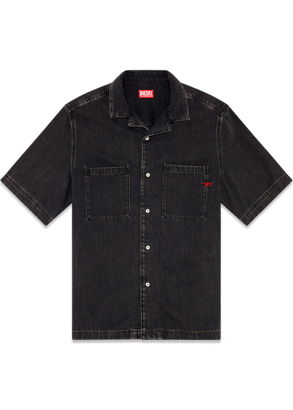 D-PAROSHORT SHIRT - Black-Shirts-Diesel-Butler Loftet