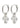 DAGMAR huggie hoop earrings silver-plated - Silver Plated-Jewellery-Pilgrim-Butler Loftet