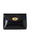 Darley Cosmetic Pouch - Black Shiny Small Croc-Wallet/Purse-Mulberry-Butler Loftet