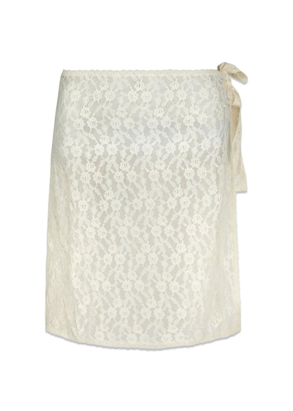Diffana Wrap Skirt - Cream-Skirt-Neo Noir-Butler Loftet