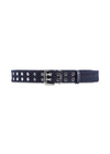 Double Eyelet Belt Denim - Dark Navy-Belts-Ganni-Butler Loftet