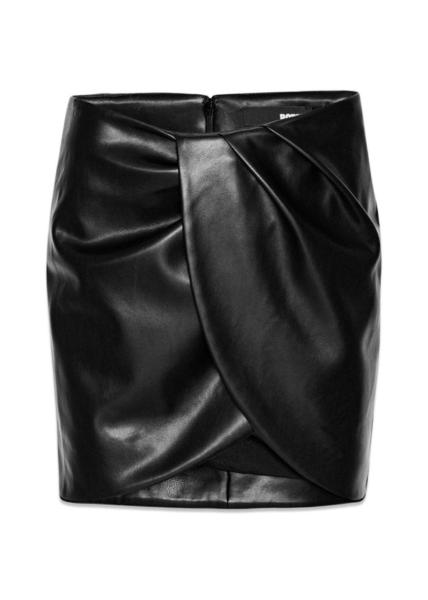 Draped Mini Skirt - Black-Skirts-Rotate-Butler Loftet