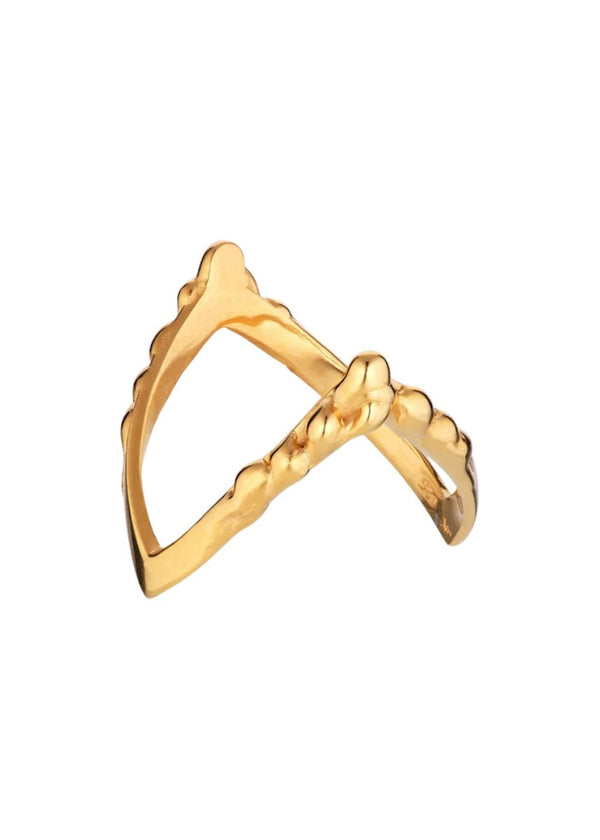 Jane Kønig's Drippy V-Ring - Gold. Buy rings here.
