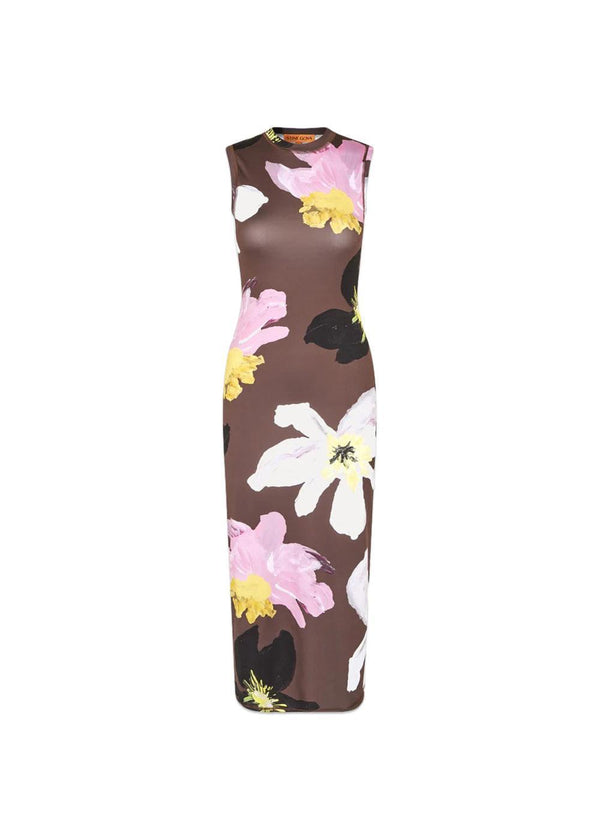 ELASTIC TANK CREWNECK DRESS - Wild Flowers-Dress-Stine Goya-Butler Loftet
