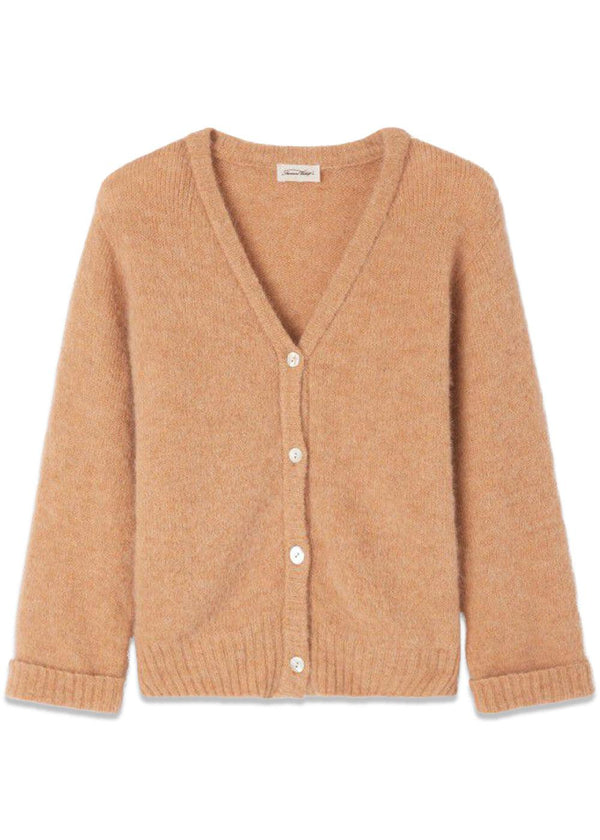 East Cardigan - Macadamia Melange-Knitwear-American Vintage-Butler Loftet