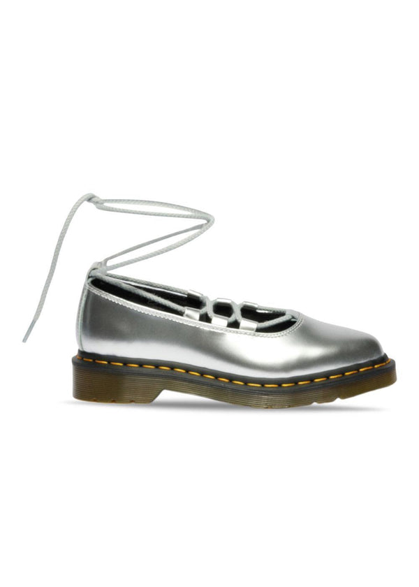 Elphie Ii Silver Metallic Patent Lamps - Silver Metallic-Shoes-Dr. Martens-Butler Loftet