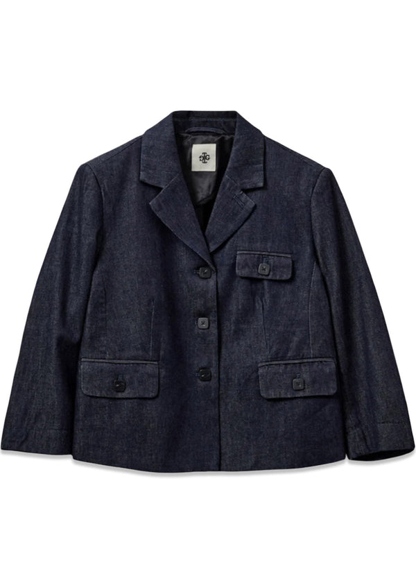 Enya Blazer - Dark Denim-Blazers-The Garment-Butler Loftet