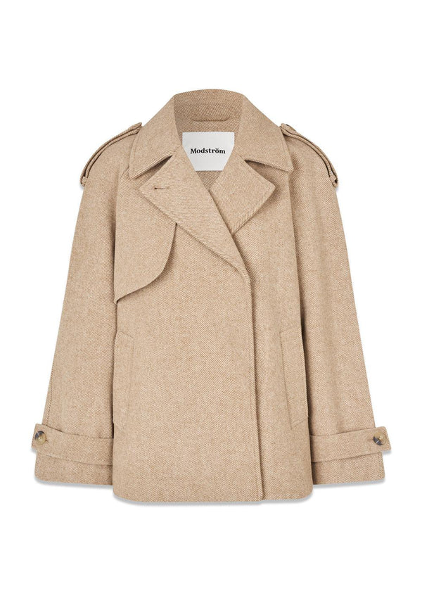 EsmundMD twill jacket - Beige Twill Melange-Outerwear-Modström-Butler Loftet