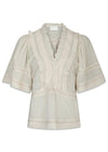 Evienne S Voile Top - Ivory-Top-Neo Noir-Butler Loftet