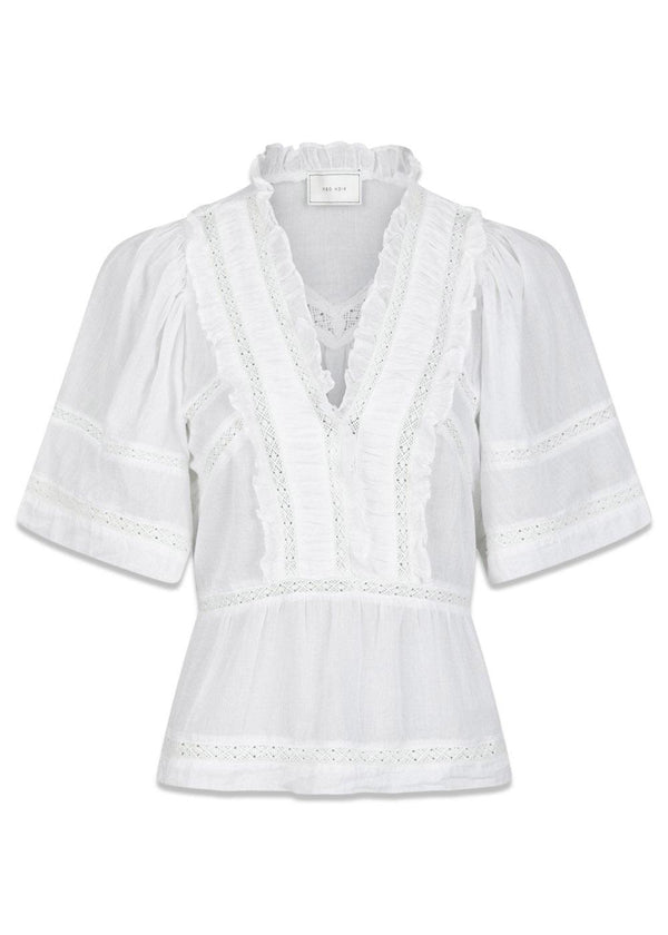 Evienne S Voile Top - White-Top-Neo Noir-Butler Loftet