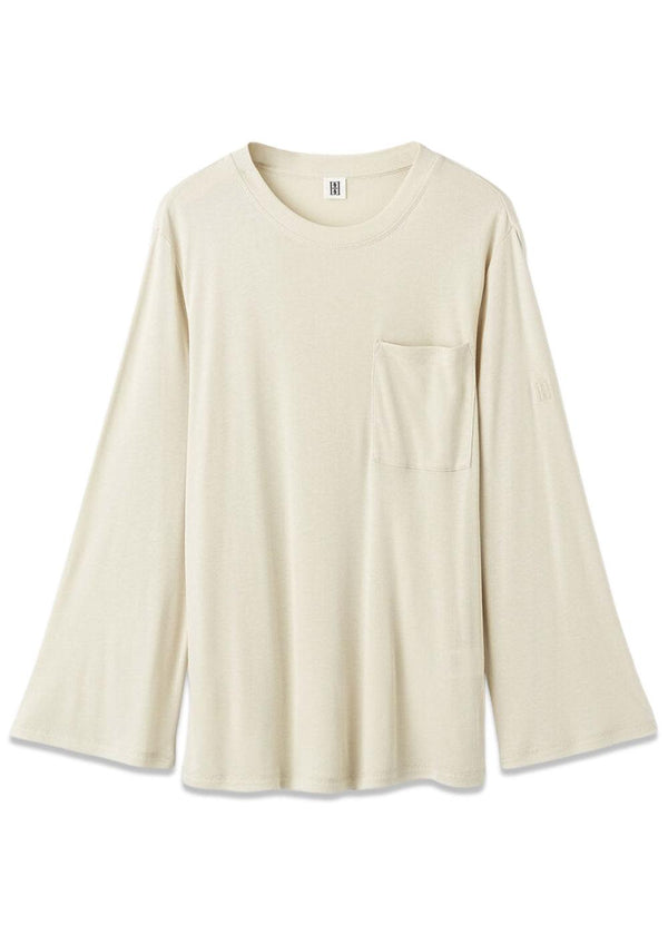 FAYEH LS - Oyster Gray-T-shirts-By Malene Birger-Butler Loftet