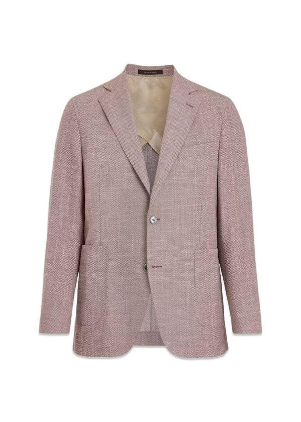 Ferry Patch Soft Blazer - Cherry Blossom Red-Blazers-Oscar Jacobson-Butler Loftet