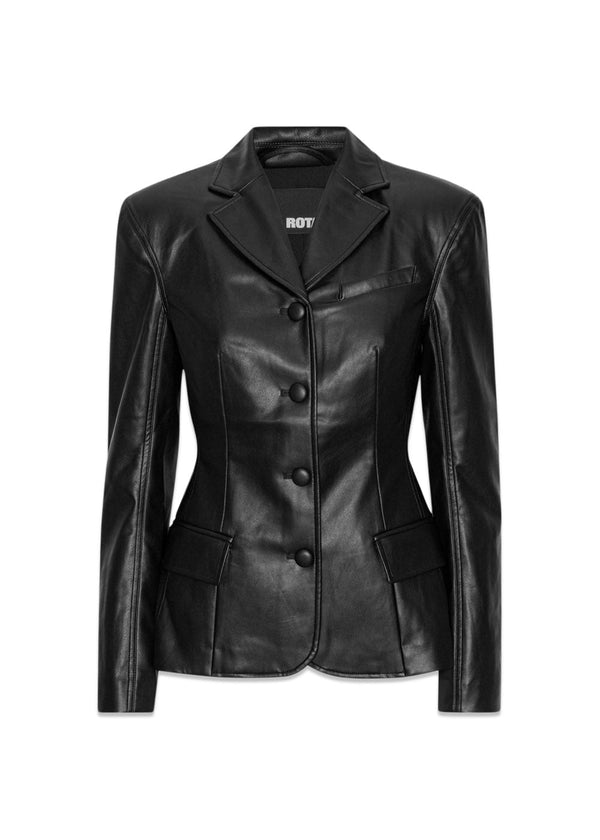 Fitted Blazer - Black-Blazers-Rotate-Butler Loftet