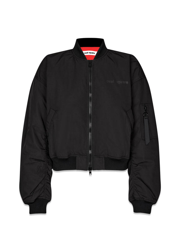 Flight Cropped Bomber - Black-Outerwear-Oval Square-Butler Loftet
