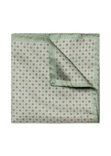 Floral Tussah Silk Pocket Square - Light Green-Accessories-Eton-Butler Loftet