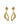 Flowing Dreams Earrings length 30 mm - Gold-Jewellery-Pernille Corydon-Butler Loftet