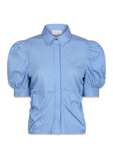 Frannie Stripe Shirt - Light Blue-Blouses-Neo Noir-Butler Loftet