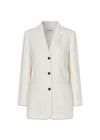 GaleMD slim blazer - Soft White-Blazers-Modström-Butler Loftet