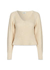 GalenMD short v-neck - Summer Sand-Knitwear-Modström-Butler Loftet