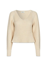 GalenMD short v-neck - Summer Sand-Knitwear-Modström-Butler Loftet