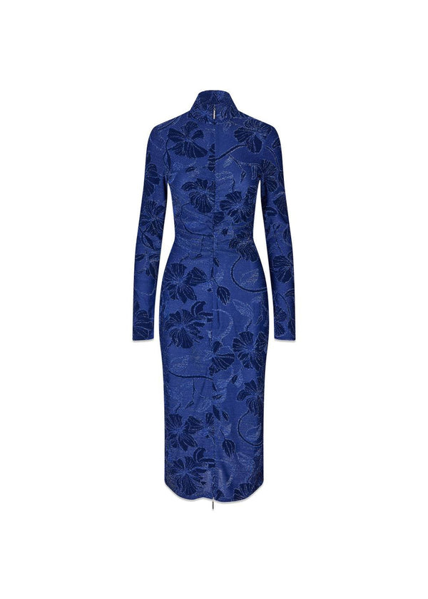 Gathered Long Sleeve Midi Dress - Fine Line Poppies-Dress-Stine Goya-Butler Loftet