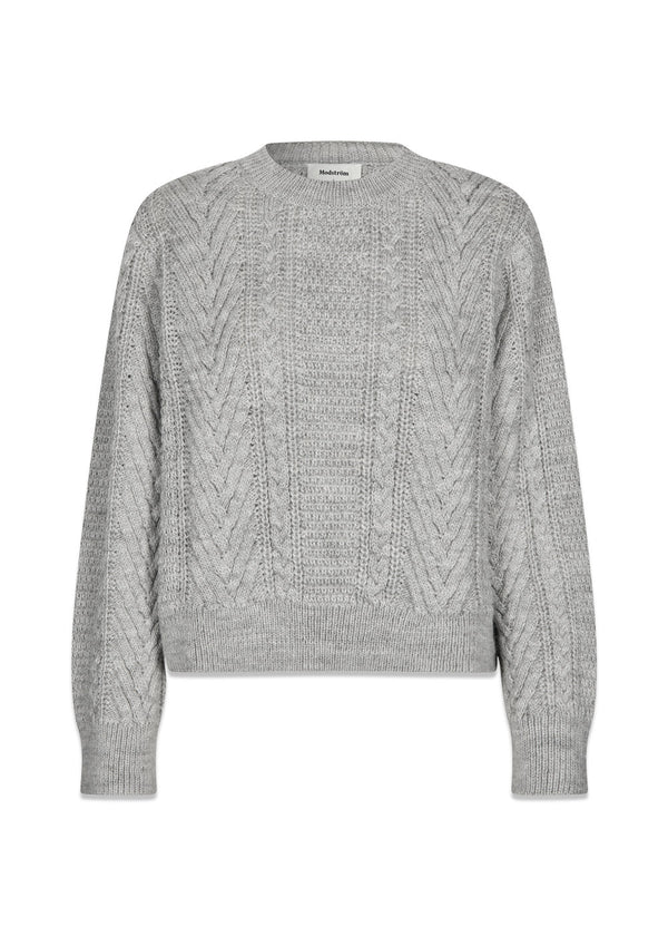 GrannonMD o-neck - Gray Melange-Knitwear-Modström-Butler Loftet