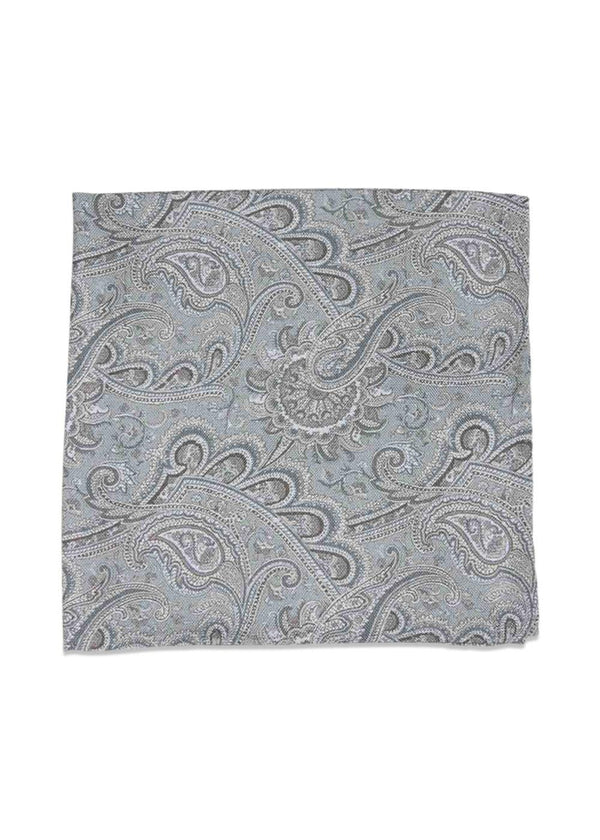 Gray Silk Pocket Square - Grey-Accessories-Portia-Butler Loftet