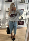 HEAVY SWEAT CREWNECK - Light Grey Melange-Sweatshirts-Rotate-Butler Loftet