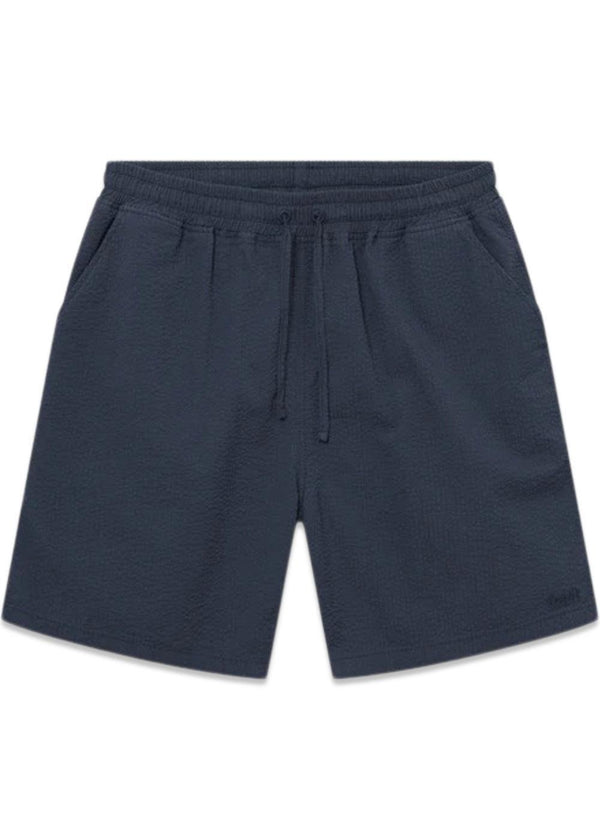 HUSH SEERSUCKER SHORTS - Navy-Shorts-Forét-Butler Loftet