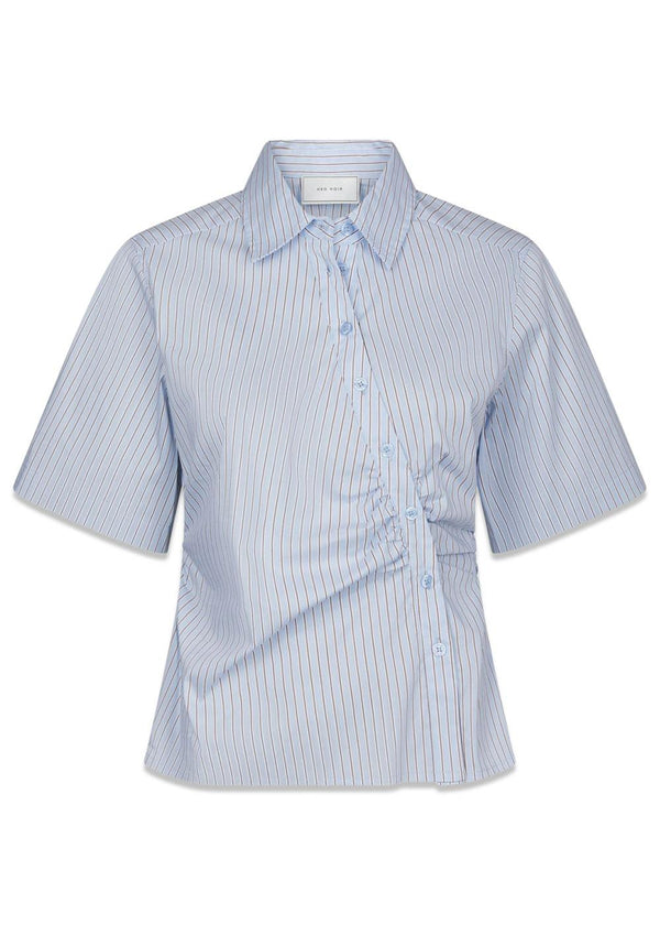 Hazell Stripe Shirt - Light Blue-Blouses-Neo Noir-Butler Loftet