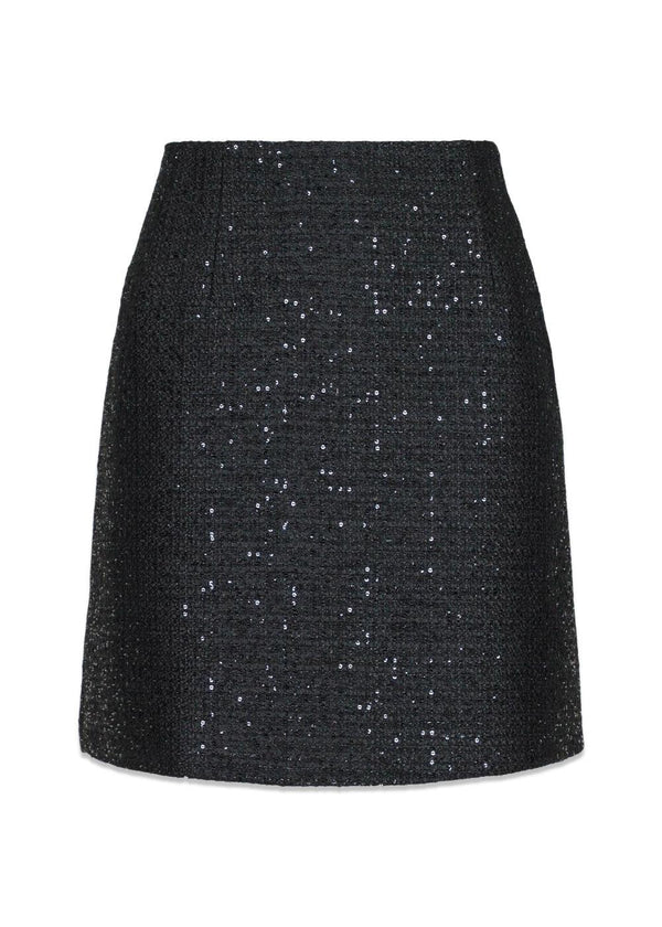 Helmine Sequins Skirt - Black-Skirts-Neo Noir-Butler Loftet