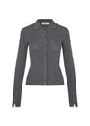 HirokiMD cardigan - Dark Gray Melange-Knitwear-Modström-Butler Loftet