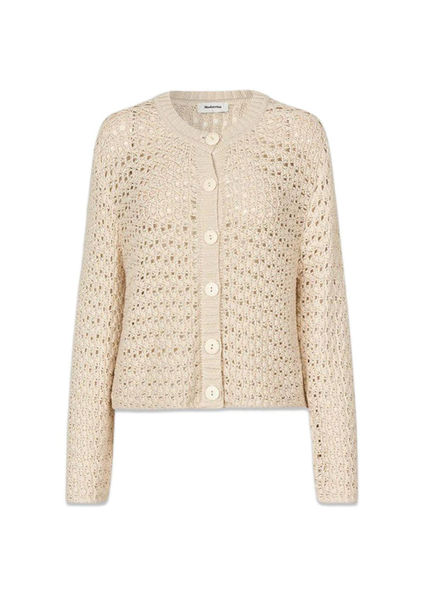 HobbsMD solid cardigan - Summer Sand-Knitwear-Modström-Butler Loftet