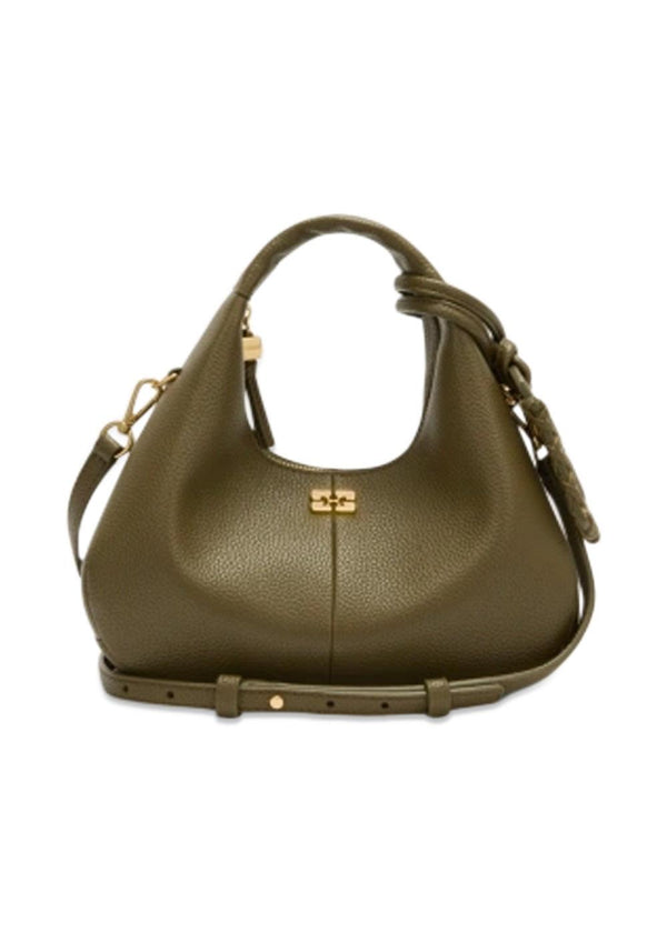 Hobo Mini Grained - Military Olive-Bags-Ganni-Butler Loftet