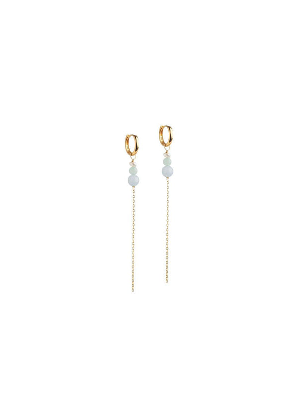 Hoops, Jana - Pearl, Light Green And Light Blue-Jewellery-ENAMEL Copenhagen-Butler Loftet