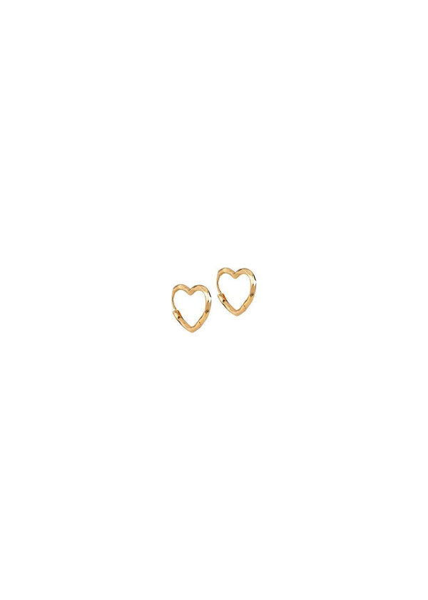 Hoops, Organic Heart Small - 925S/Gp/M-Jewellery-ENAMEL Copenhagen-Butler Loftet