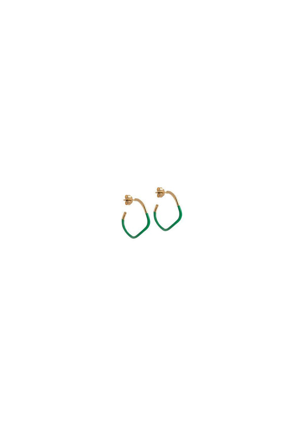 ENAMEL Copenhagens Hoops, Sway - Grass Green. Køb øreringe her.