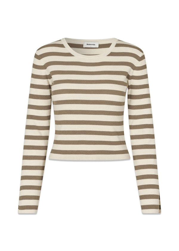 IbrahimMD o-neck - Summer Sand Dune Stripe-Knitwear-Modström-Butler Loftet
