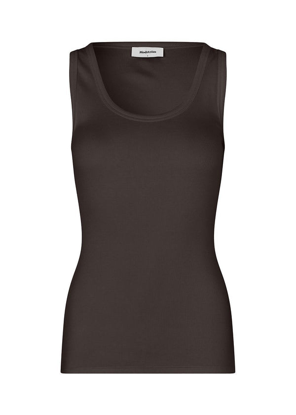 Igormd tank top - Seal Brown-Top-Modström-Butler Loftet