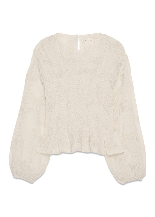 Iluna Top - Champagne-Blouses-Sissel Edelbo-Butler Loftet