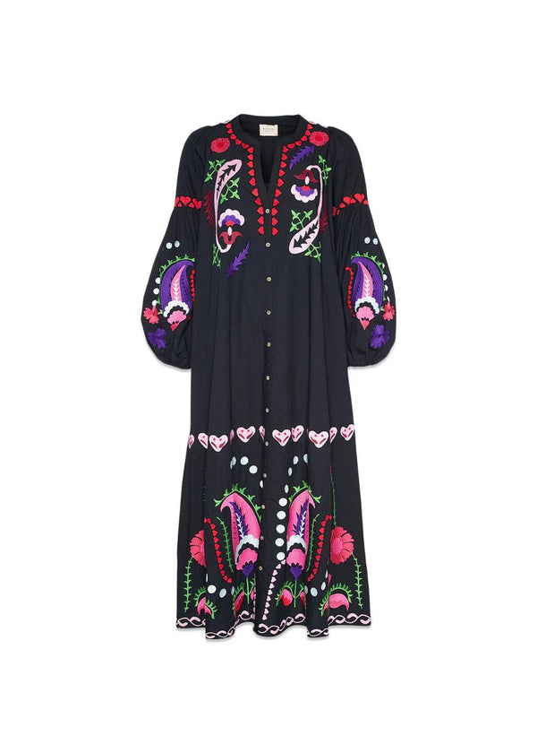 Irma Organic Cotton Dress - Almost Black-Dress-Sissel Edelbo-Butler Loftet