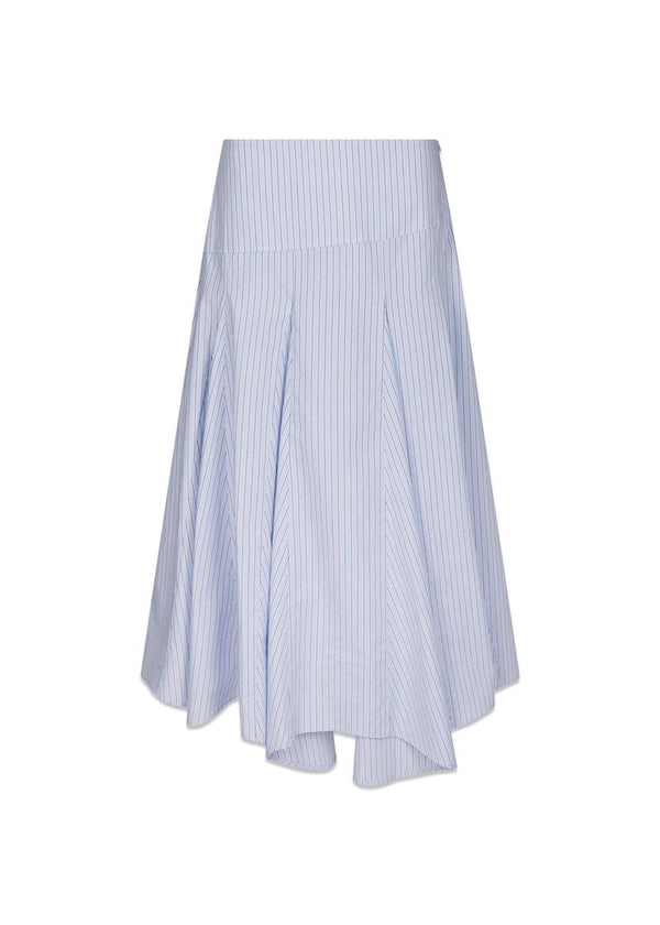 Isabet Stripe Skirt - Blue Stripe-Skirts-Neo Noir-Butler Loftet