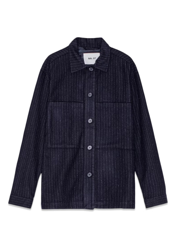Isak 1630 - Navy Stripe Shirts-Nn. 07-Butler Loftet