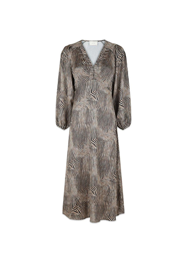 Isobel Floating Wave Dress - Dark Sand-Dress-Neo Noir-Butler Loftet